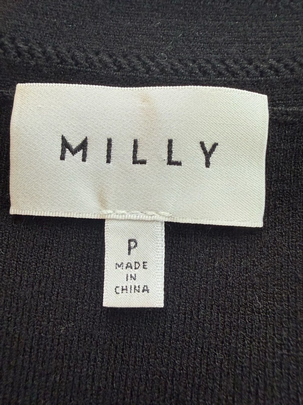 Milly Black Cutout Sleeveless Knit Dress XS Petite Fit & Flare - Picture 2 of 9